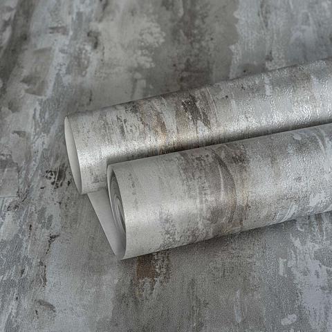 Grey Brown Distressed Wallpaper Industrial Metallic Wall Paper Non-Woven,  20.86 in X 30.18 ft : Amazon.in: Home Improvement