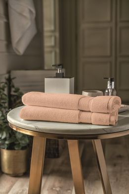 Crest Soft Peach Hand Towel 2pc